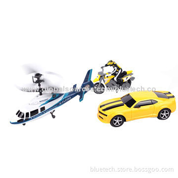 3-in-1 RC Helicopter and Car and Motorcycle, OEM Orders Welcomed